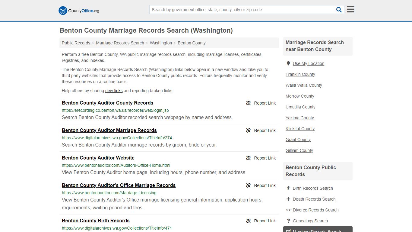 Marriage Records Search - Benton County, WA (Marriage Licenses ...