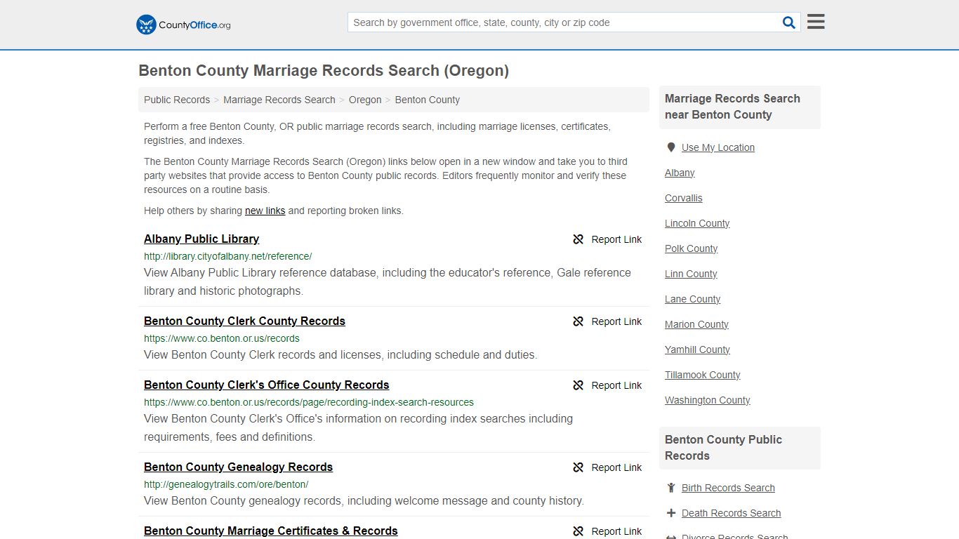 Marriage Records Search - Benton County, OR (Marriage Licenses ...
