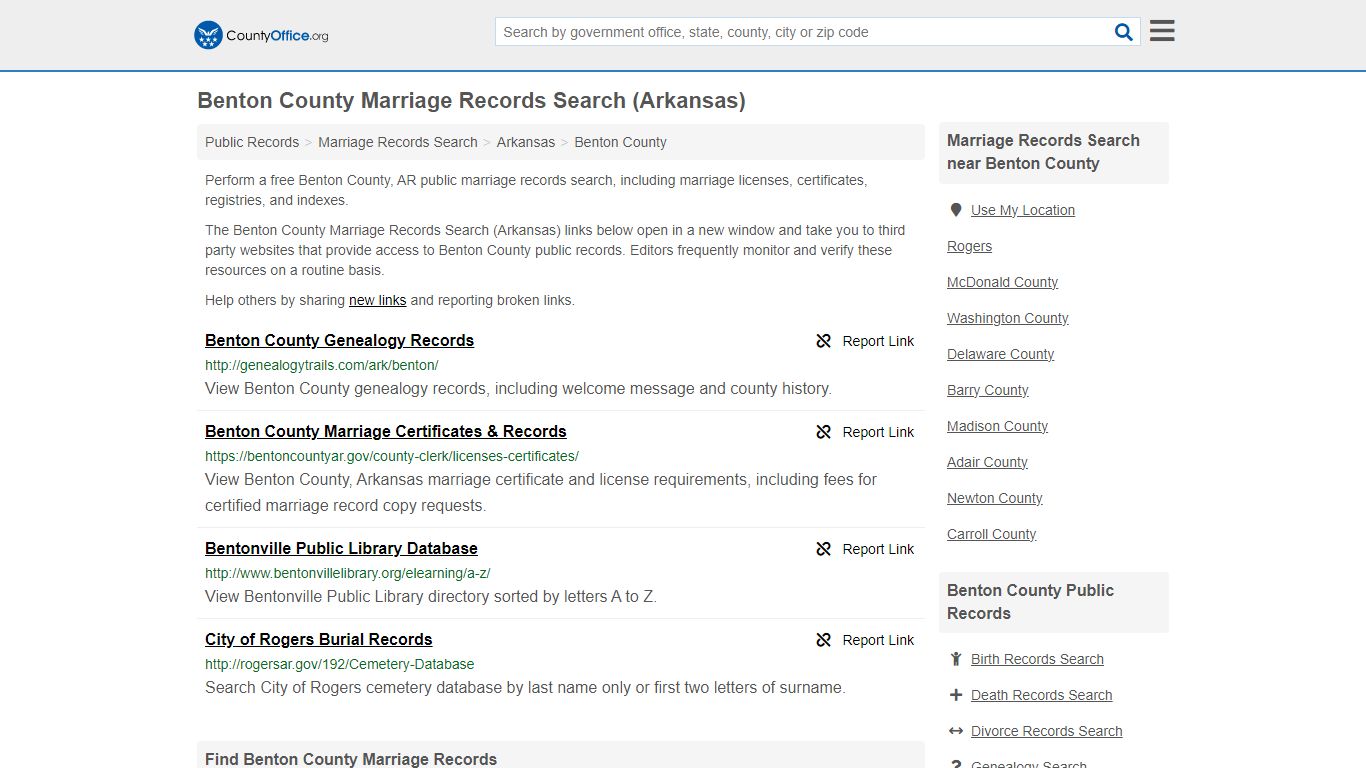 Marriage Records Search - Benton County, AR (Marriage Licenses ...